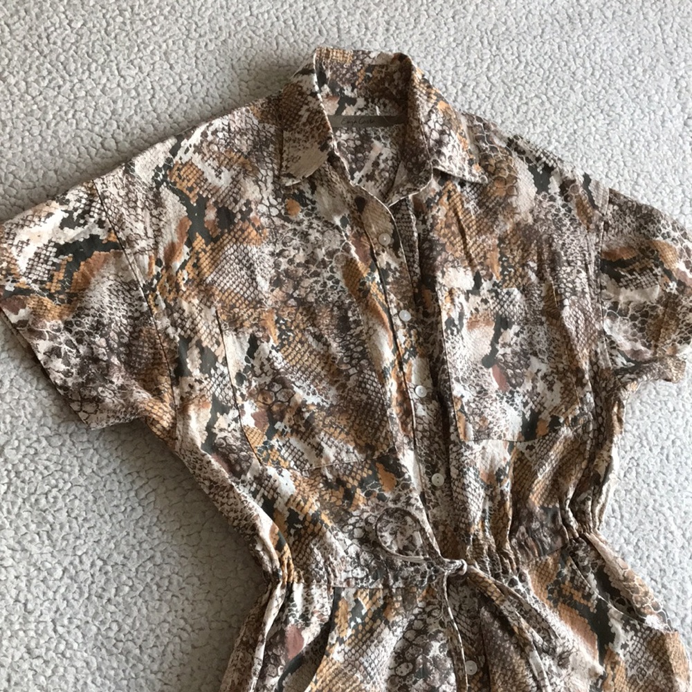 Enza Costa snake print cotton jumpsuit 0 - Picture 6 of 16
